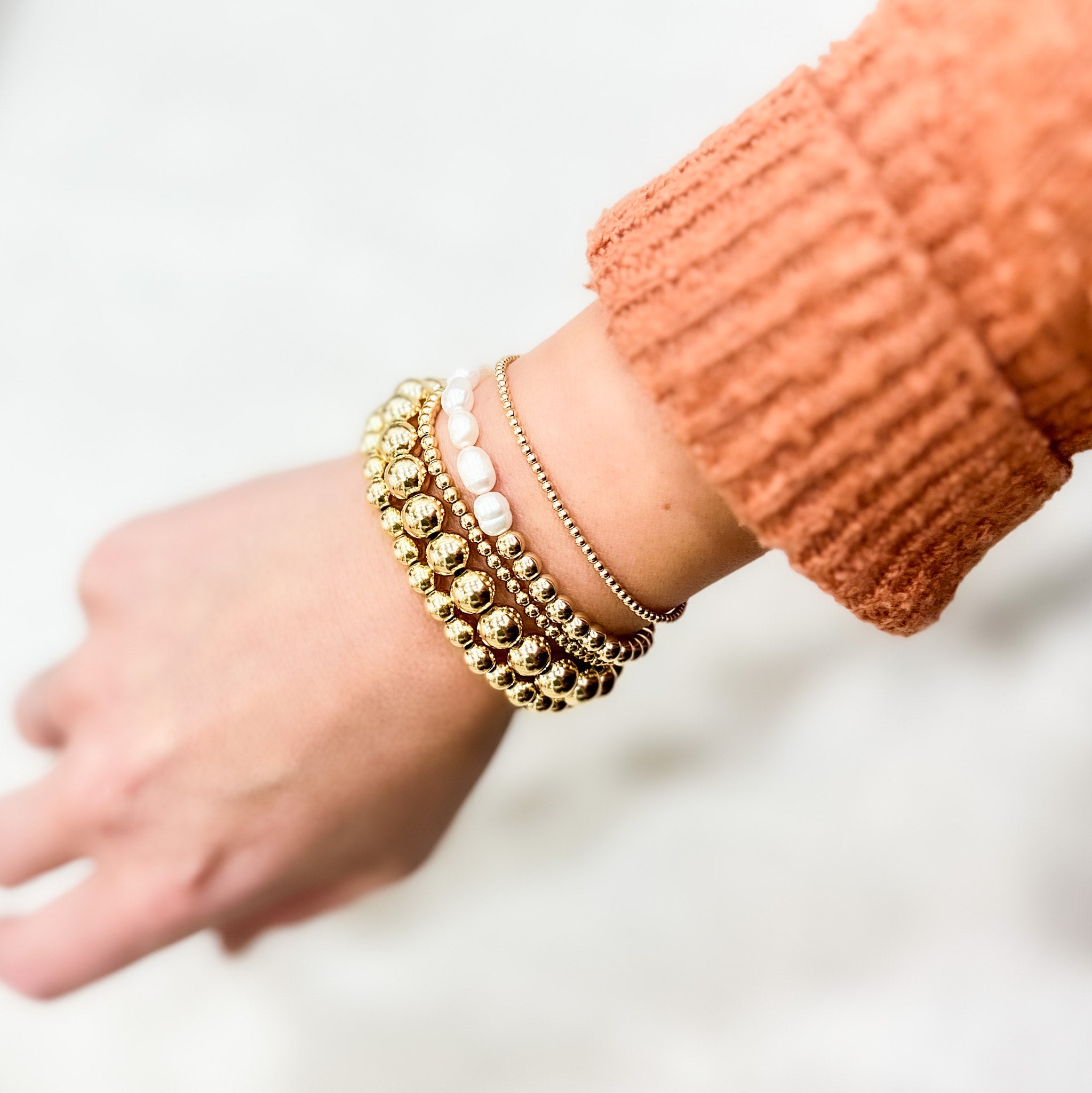 14k Gold Filled Beaded Bracelets Lo Co